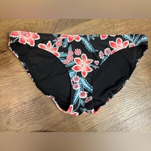 Floral Black Bikini Bottom